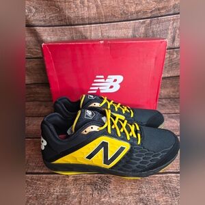 New Balance Men's 3000v4 Metal Baseball Cleats Size 16W Black/Yellow NIB